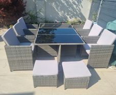 Garden dining rattan 6 seater set