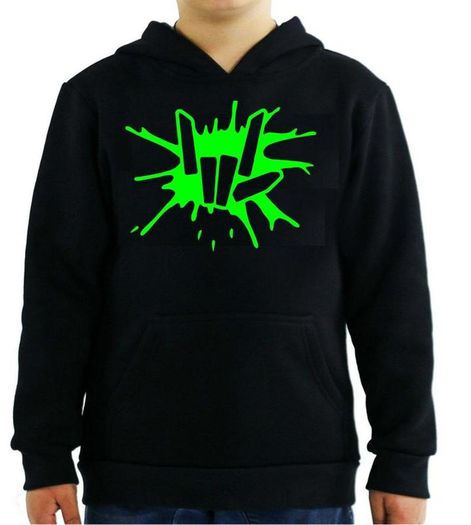 Youth Green Share The Love Splat Black Hoodie