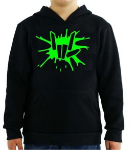 Youth Green Share The Love Splat Black Hoodie