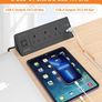 3 Way Plug Extension Socket with 4 USB, Desk Extension Lead 2M with Switch, Surge Protecion Multi Plug Extender for Home Office Image 3