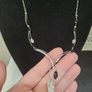 Black Silver Crystal Necklace with Gift Box Image 4