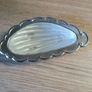 Vintage Shell Shape Metal/Glass Dish Image 3