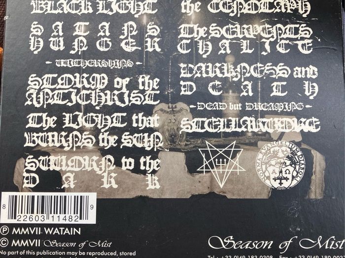 WATAIN  -  Sworn To The Dark
