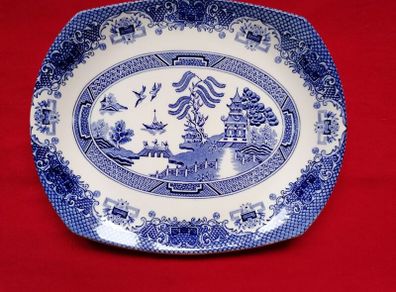 Blue Willow English Ironstone Serving Platter