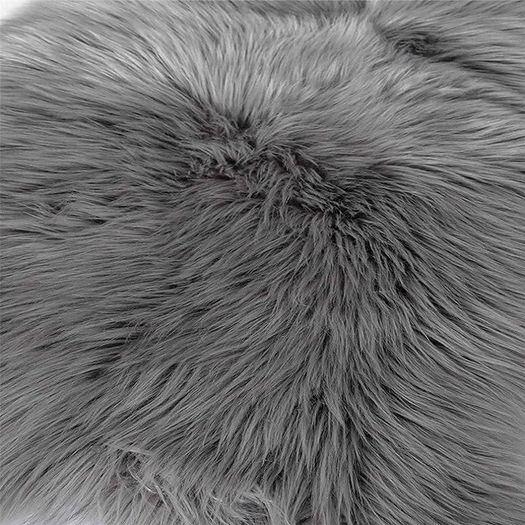 Faux Fur Sheepskin Style Rug (60 x 90 cm) Faux Fleece Chair Cover Seat Pad Soft Fluffy Shaggy Area Rugs For Bedroom Sofa Floor (gray, 60 x 90 cm)