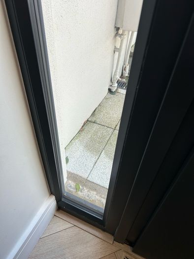 front door frame &  glass panel