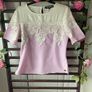 short sleeve pink & white top uk size 8 rant & rave brand Image 3