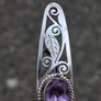 Vintage Sterling Silver And Amethyst Brooch Image 7