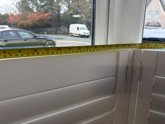 White Shutter Blinds for Bay Window