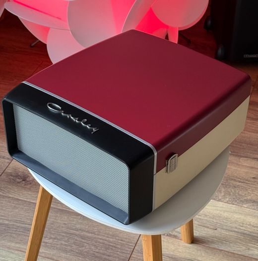 Crosley CR40 Vintage Style Portable Suitcase Record Player-Red & Cream