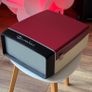 Crosley CR40 Vintage Style Portable Suitcase Record Player-Red & Cream Image 3