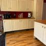 Cream Kitchen + Island+ Solid Oak Worktops + integrated Dishwasher & Fridge/Freezer + new Quartz black Sink & Mixer Tap Image 9