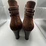 RALPH LAUREN Womens Boots UK 6 EU39 Myla High Heel Ankle Brown Suede Leather Zip Image 9
