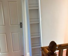 Rotating bathroom mirror cabinet