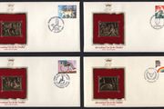 1981 Great Britain International Year for the Disabled Commemorative stamps with Gold Replica Stamp First Day Cover (FDC)