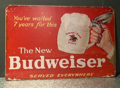 Budweiser Tin Metal Sign