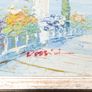 Vintage Oil Paintings Seaside Impressionism Wall Art Blue Oil Paintings Garden Floral Wall Art Blue Artwork Living Room Wall Art, signed framed Image 4
