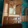 Vintage wooden tabletop jewelry armoire Image 8