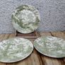 Green transferware plates, 10 inch /25cm diameter Image 2