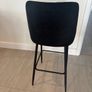 Black velvet high back bar stools Image 2