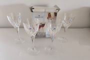 Wedgwood Elegance 24% Lead Crystal Red Wine Glasses Set of 4  Boxed