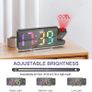 LED Projection Alarm Clocks Digital Clock for Bedroom 180 Rotatable Projector Colorful Digit Display Snooze Temperature 12/24H 4-Level Adjustable Brightness Night Mode for Home Office Decor Image 4