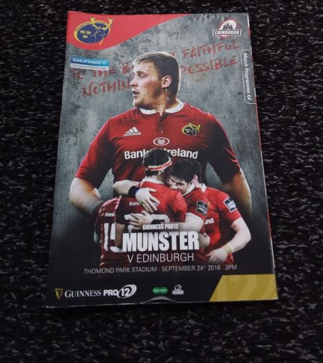 Munster Rugby Programmes - Individually Priced
