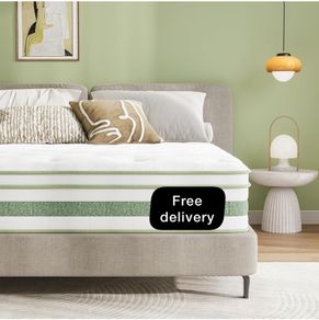 King Size Mattress, Gel Memory Foam, Medium Firm 5FT King Size, 10 Inch, Pocket Sprung Hybrid Mattress