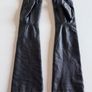 Black leather evening gloves Image 3