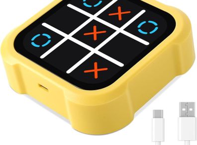 X and O's Tic Tac Toe Bolt Game, Electronic 4-in-1 Handheld Puzzle Game Console, Portable Infinite TicTacToe Travel Game for Educational and Memory Growth Family Toys Board Games