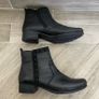 Rieker Leather Studded Ankle Boots Black  Size 40 Like New Image 3