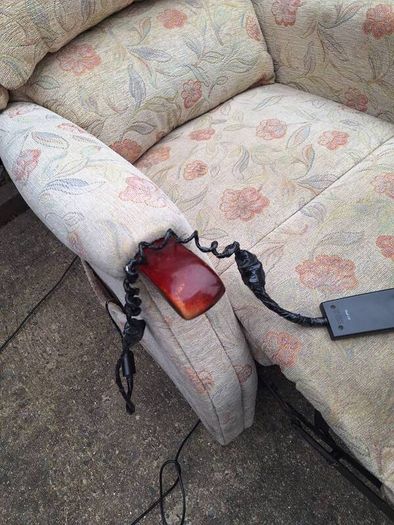 Two dual motor riser recliner electric armchairs