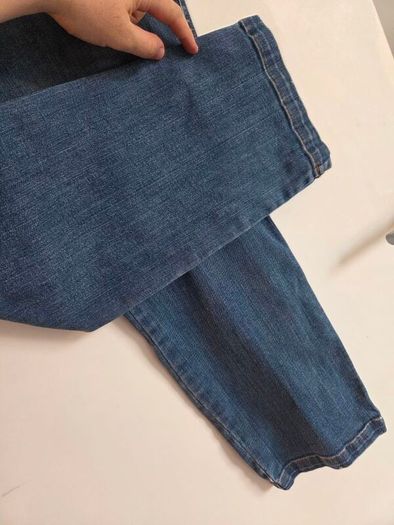 Large, High Waisted Spanx Mid-Blue Denim Shaping Jeans
