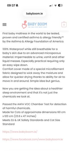 baby cot and mattress