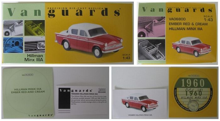 Diecast Model Hillman Minx Series IIIA Red & Cream - Collectable Vanguards 1:43