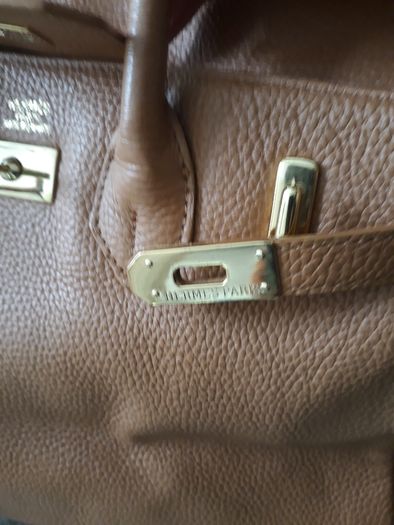 Tan handbag faux leather