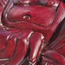 Seated Rosewood Smiling Buddha Image 10
