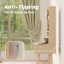 Dressing Table with Mirror and Lights, 3 Color Modes & Adjustable Brightness Modern Makeup Desk, Fluted Vanity Desk with 2 Drawers and 5 Storage Shelves, Bedroom Small Vanity Table Image 4