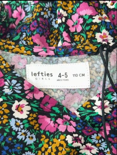Brand New Girls Faux Wrap Multi Coloured Dress. Age 4-5