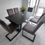 Icarus Extending Dining Table + 6 Oak Mill Grey Chairs Image 2