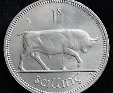 Ireland - 1966 - Irish 1s - Shilling - Bull - KM.14a - UNC - [2691]