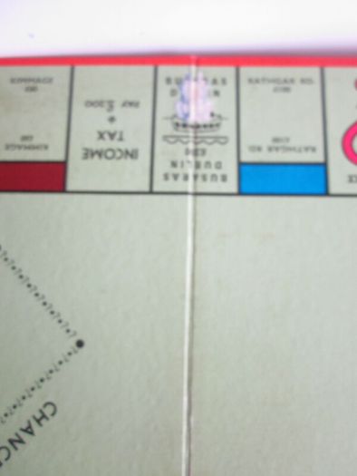 Vintage Monopoly Irish Edition Gameboard