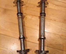 Pair of Adjustable Dumbbell Handles Spinlock Weight Bars