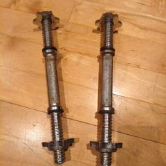 Pair of Adjustable Dumbbell Handles Spinlock Weight Bars