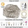 Chrome Diamante Light Shade with Clear K9 Crystals 20cm x 29cm, Lampshades for Ceiling Lights, Interwoven Rings Pendant Light Shade, Lamp Shades for Bedroom, Living Room, Kitchen, Hallway (FREE POSTAGE) Image 5