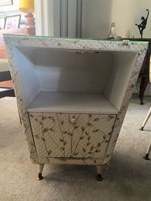 1960s vintage bedroom set locker and chair