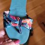 Saint Tropez Havaianas Flip Flops in Blue Floral Print Image 3