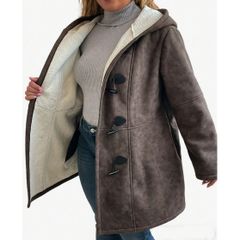 BNWT Lovely Coat with a Hood & Soft Fur on the inside size 20