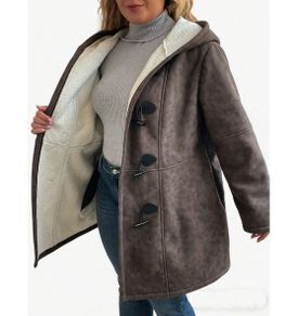 BNWT Lovely Coat with a Hood & Soft Fur on the inside size 20