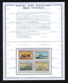 1993 Australia Warships Commemorative Stamps Sheetlet Presentation Pack